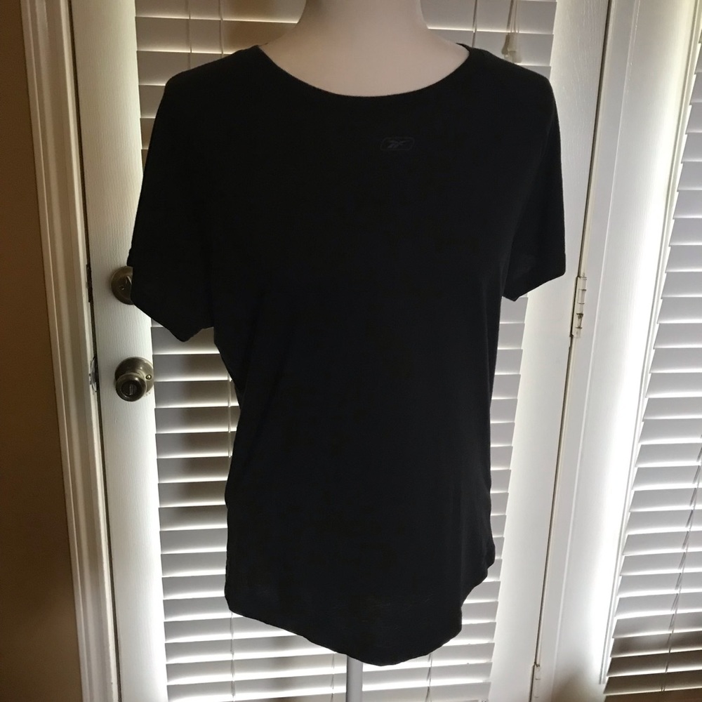Rbk Reebok Black PlayDry Active Shirt Sz Large VGC